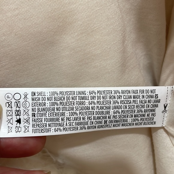 Forever 21 Fuzzy Coat - crème - large - Picture 6 of 7